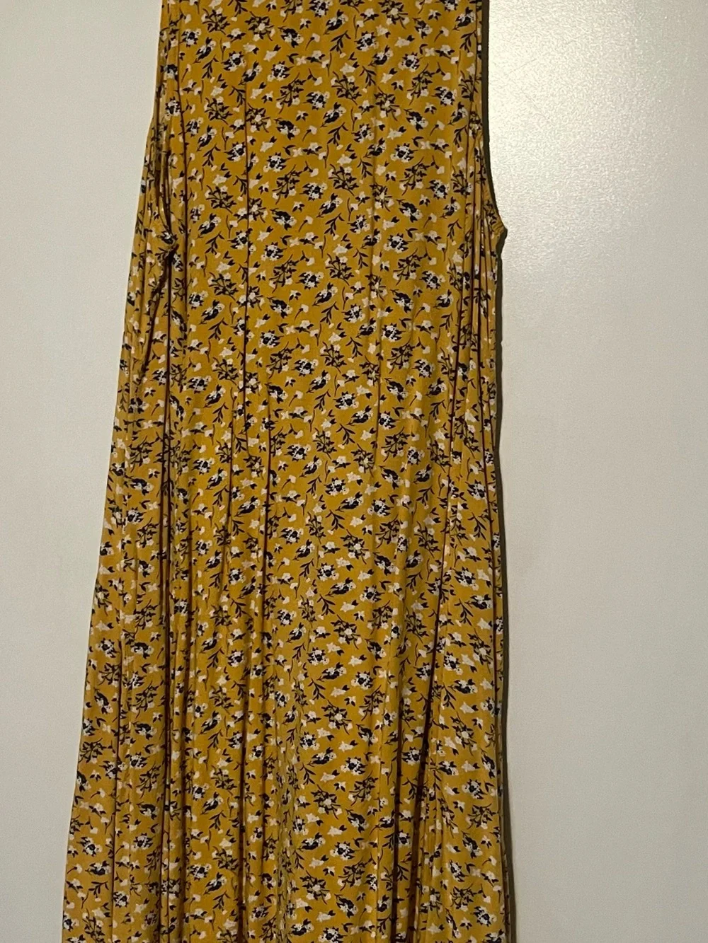 Mustard Floral Summer Dress